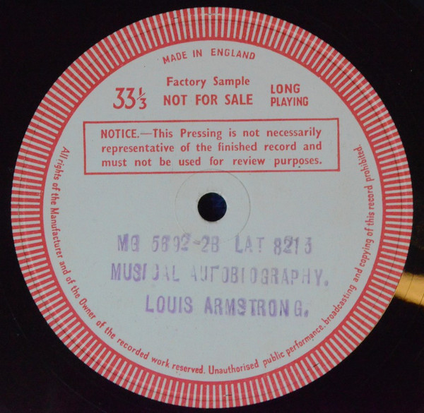 Louis Armstrong – Louis Armstrong (1969, Vinyl) - Discogs