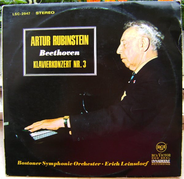 descargar álbum Ludwig van Beethoven Artur Rubinstein, Bostoner Symphonie Orchester, Erich Leinsdorf - Klavierkonzert Nr3 C Moll Op37