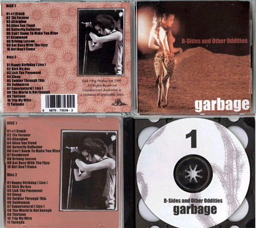 Garbage B Sides And Other Oddities 1999 CDr Discogs