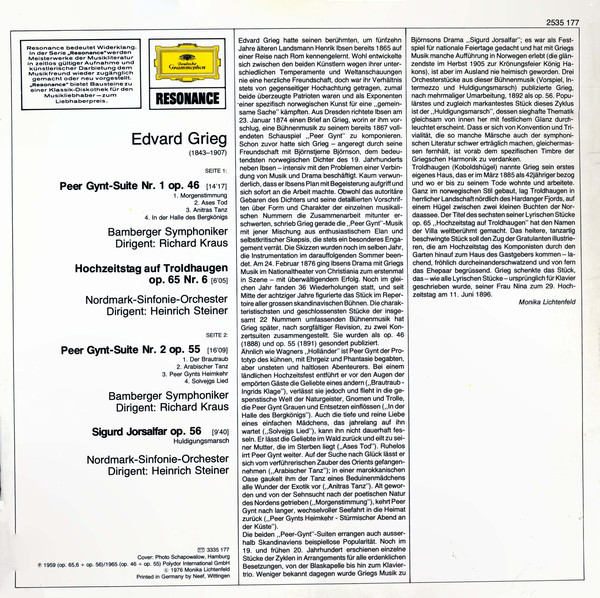 Album herunterladen Edvard Grieg - Peer Gynt Suiten Nr1 2