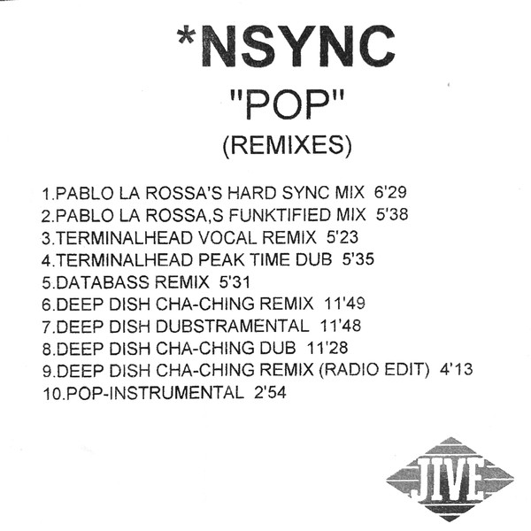 NSYNC Pop Remixes 2001 CDr Discogs