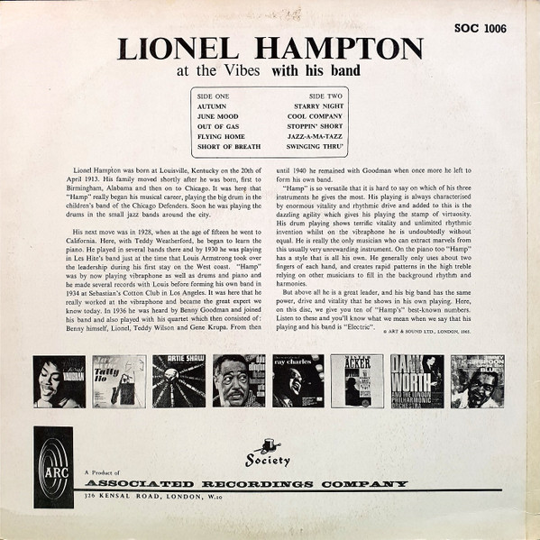 ladda ner album Lionel Hampton With His Band - Plays Vibes With His Band