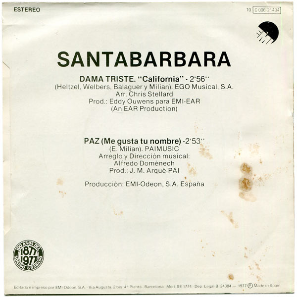 ladda ner album Santabarbara - Dama Triste