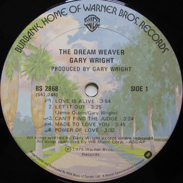 Gary Wright - The Dream Weaver | Warner Bros. Records (BS 2868) - 3