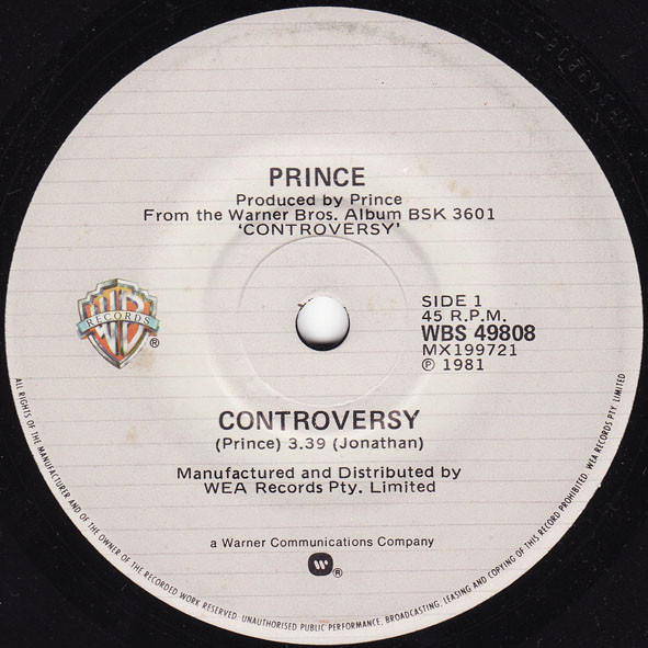 Prince – Controversy (1982, Vinyl) - Discogs