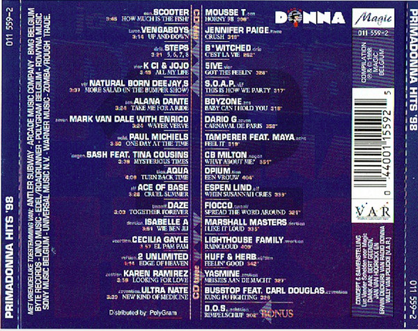 télécharger l'album Various - Prima Donna Hits Van Het Jaar 98