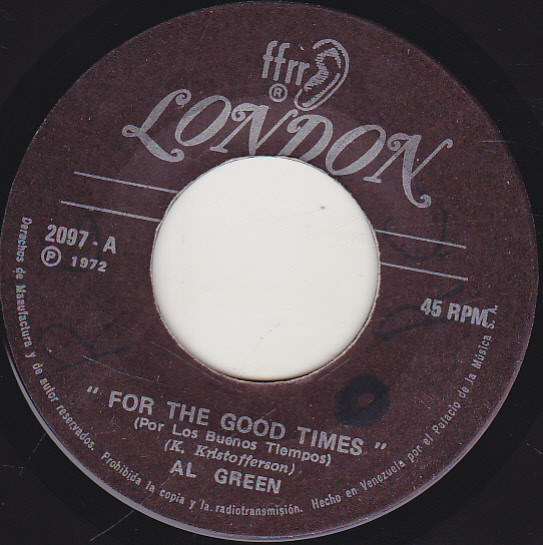 Al Green – For The Good Times / Love And Happiness (1972, Vinyl