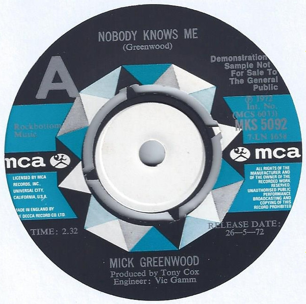 télécharger l'album Mick Greenwood - Nobody Knows Me