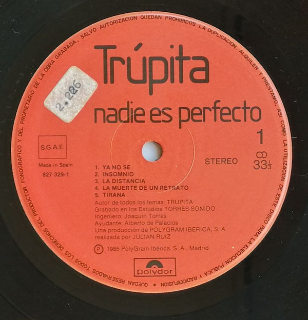descargar álbum Trúpita - Nadie Es Perfecto
