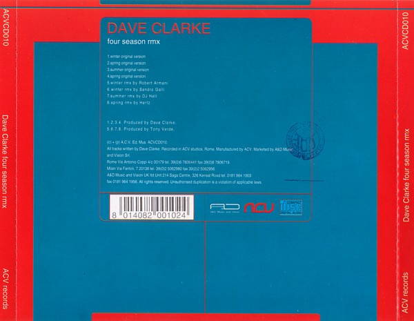 télécharger l'album Dave Clarke - Four Season Rmx