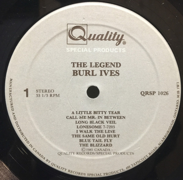 Burl Ives - The Legend | Quality Special Products (QRSP 1026) - 3