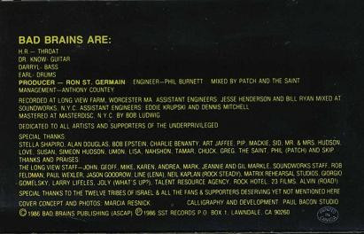 Bad Brains – I Against I (1986, Vinyl) - Discogs
