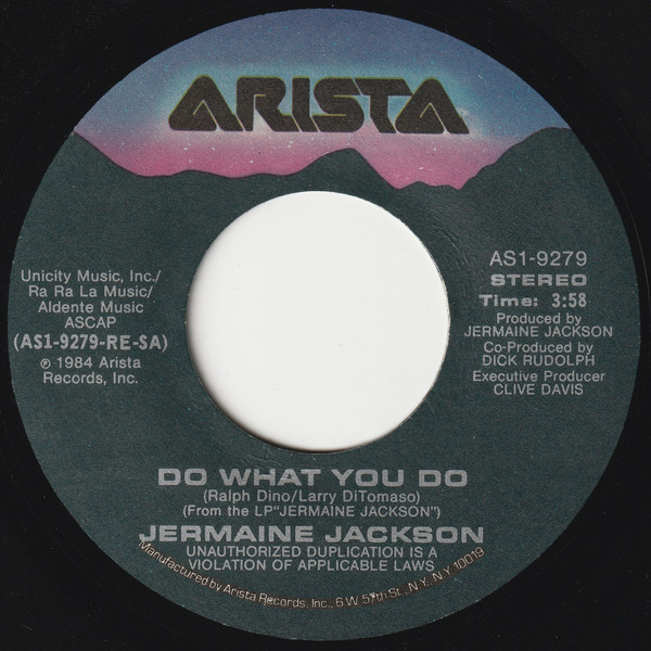 Jermaine Jackson Do What You Do 45 Record Arista 9279 1984 海外 即決