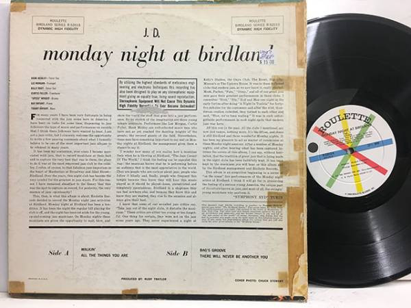 ladda ner album Hank Mobley, Billy Root, Curtis Fuller, Lee Morgan - Monday Night At Birdland