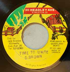 Dennis Brown – Time To Unite (1992, Vinyl) - Discogs