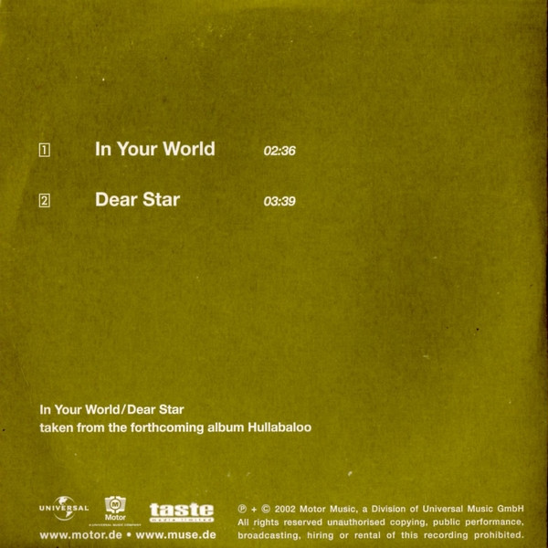 descargar álbum Muse - In Your World Dear Star