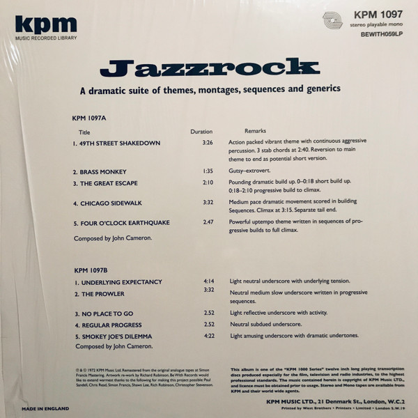 descargar álbum John Cameron - Jazzrock