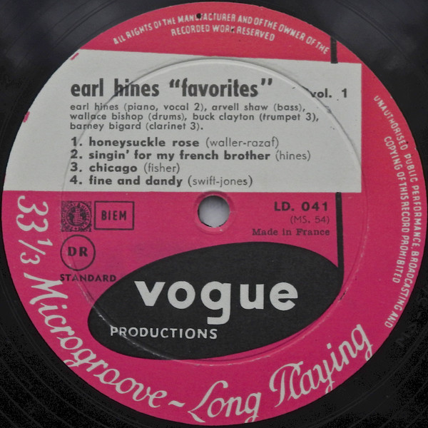 descargar álbum Earl Hines - Favorites Vol 1