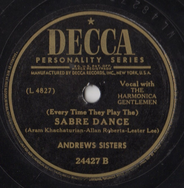 Album herunterladen Andrews Sisters - Heartbreaker Sabre Dance