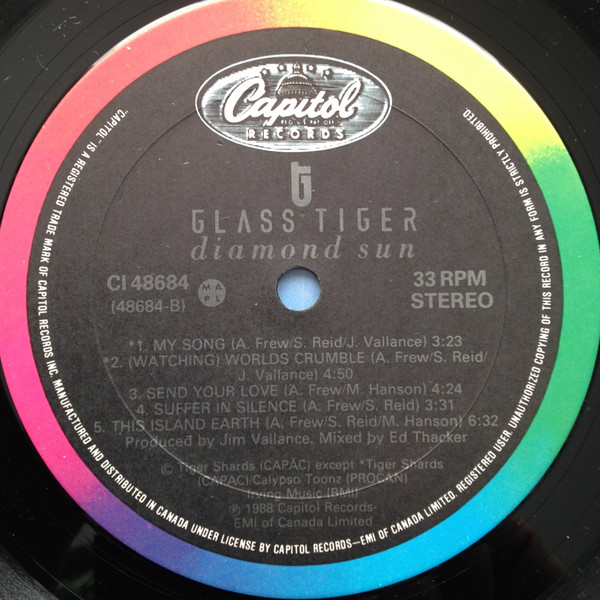 Glass Tiger - Diamond Sun | Capitol Records (C1 48684) - 4