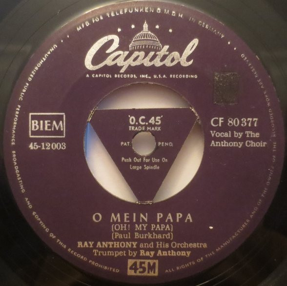 lataa albumi Ray Anthony And His Orchestra - O Mein Papa Another Dawn Another Day