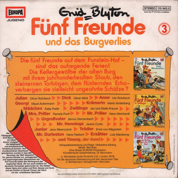 lataa albumi Enid Blyton - Fünf Freunde 3 Und Das Burgverlies