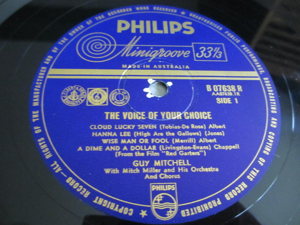 télécharger l'album Guy Mitchell With Mitch Miller And His Orchestra And Chorus - The Voice Of Your Choice