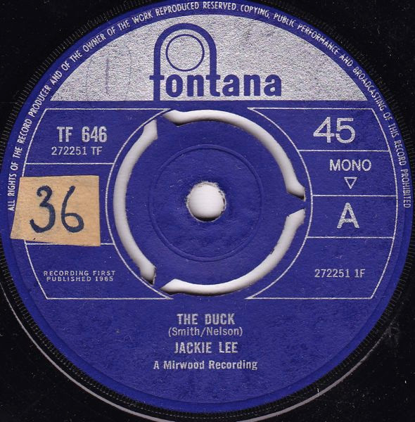 Jackie Lee – The Duck (1965, Blue Label, Vinyl) - Discogs