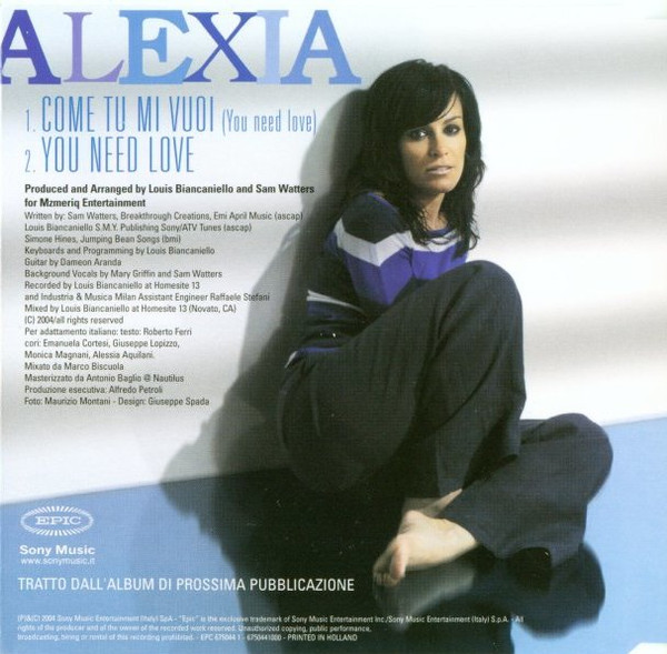 last ned album Alexia - Come Tu Mi Vuoi