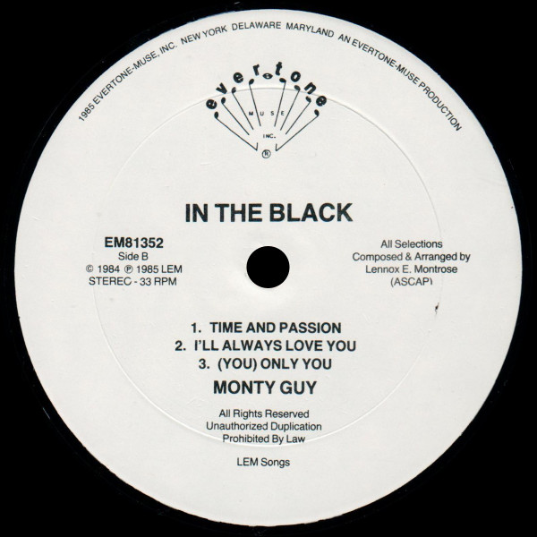 last ned album Monty Guy - In The Black