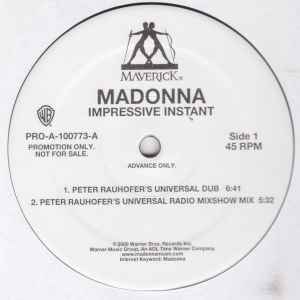 Madonna – Impressive Instant (2001, Vinyl) - Discogs