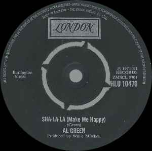 Al Green – Sha-la-la (Make Me Happy) (1974, Double Rim Text, Vinyl