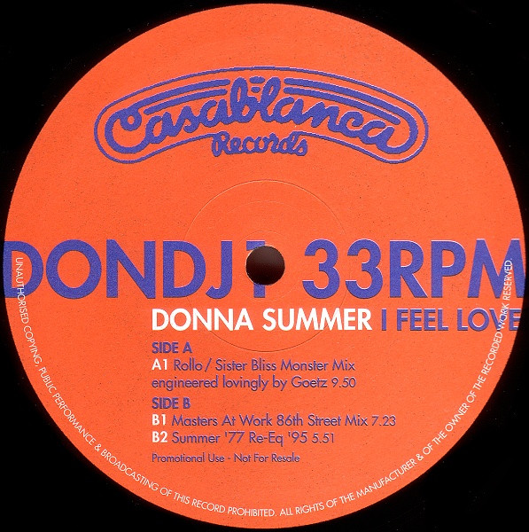 Donna Summer – I Feel Love (1995, Vinyl) - Discogs