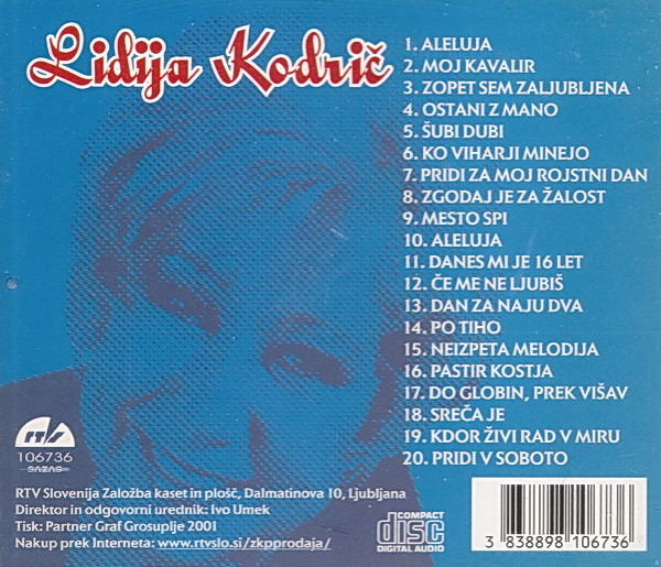 ladda ner album Lidija Kodrič - Zopet Sem Zaljubljena