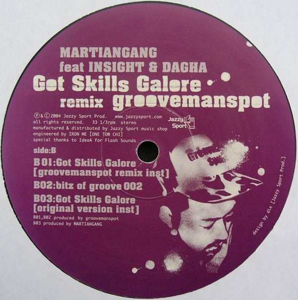 télécharger l'album Martiangang Feat Insight & Dagha - Got Skills Galore groovemanspot Remix