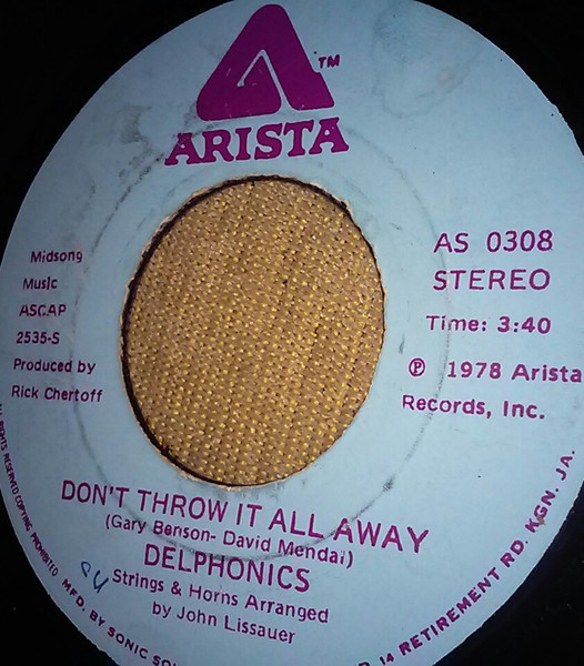 Delphonics – Don't Throw It All Away (1978, Vinyl) - Discogs