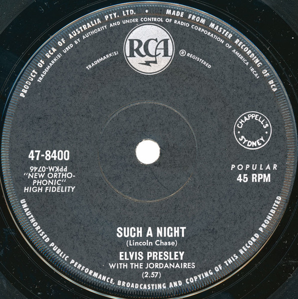 Elvis - Such A Night / Never Ending | Releases | Discogs