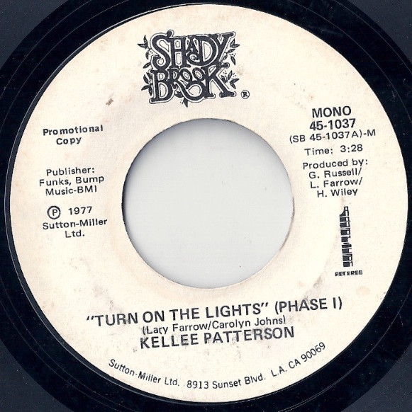 Kellee Patterson – Turn On The Lights / I Love Music (1977, Vinyl