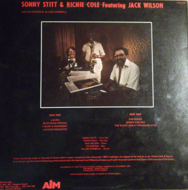 Album herunterladen Sonny Stitt & Richie Cole Featuring Jack Wilson - Legacy