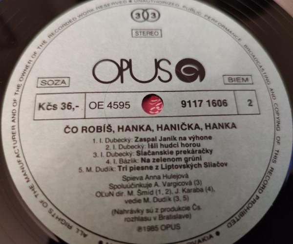 Album herunterladen Hanka Hulejová - Čo Robíš Hanka Hanička Hanka
