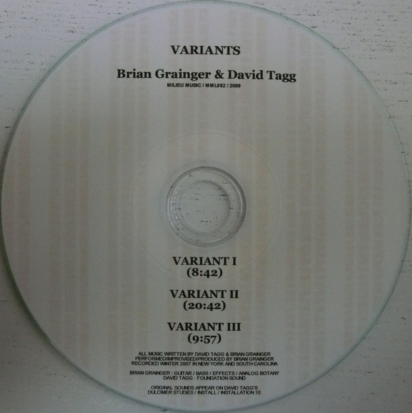 télécharger l'album Brian Grainger & David Tagg - Variants