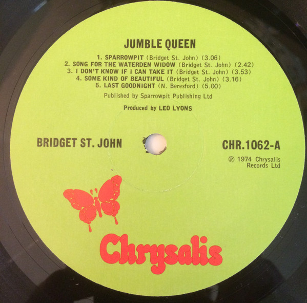 Bridget St. John - Jumble Queen | Chrysalis (CHR 1062) - 3