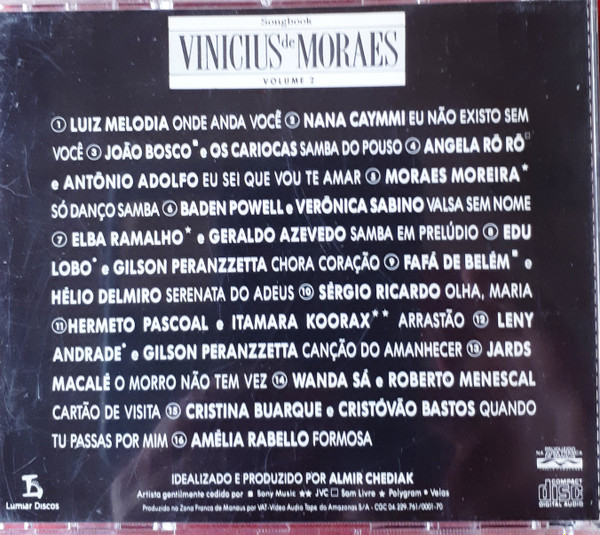 baixar álbum Various - Songbook Vinicius De Moraes Volume 1
