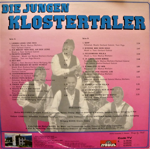 lataa albumi Die Jungen Klostertaler - 20 Top Volltreffer