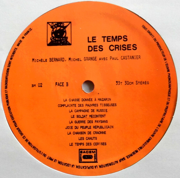 lataa albumi Michèle Bernard, Michel Grange, Paul Castanier - Le Temps Des Crises