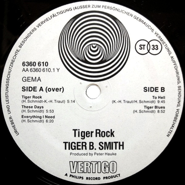 Tiger B. Smith – Tiger Rock (1972, Vinyl) - Discogs