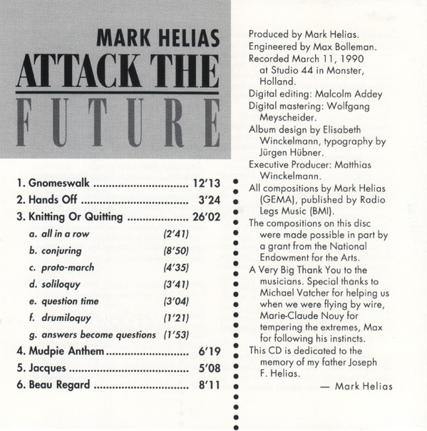 ladda ner album Mark Helias - Attack The Future