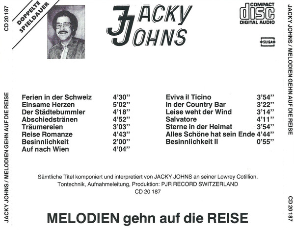 télécharger l'album Jacky Johns - Melodien Gehn Auf Die Reise