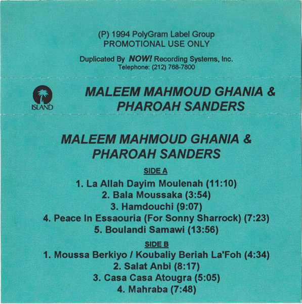 Maleem Mahmoud Ghania & Pharoah Sanders – The Trance Of Seven 