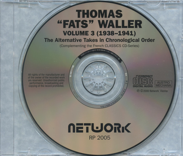 ladda ner album Thomas Fats Waller - The Alternative Takes In Chronological Order Volume 3 1938 1941